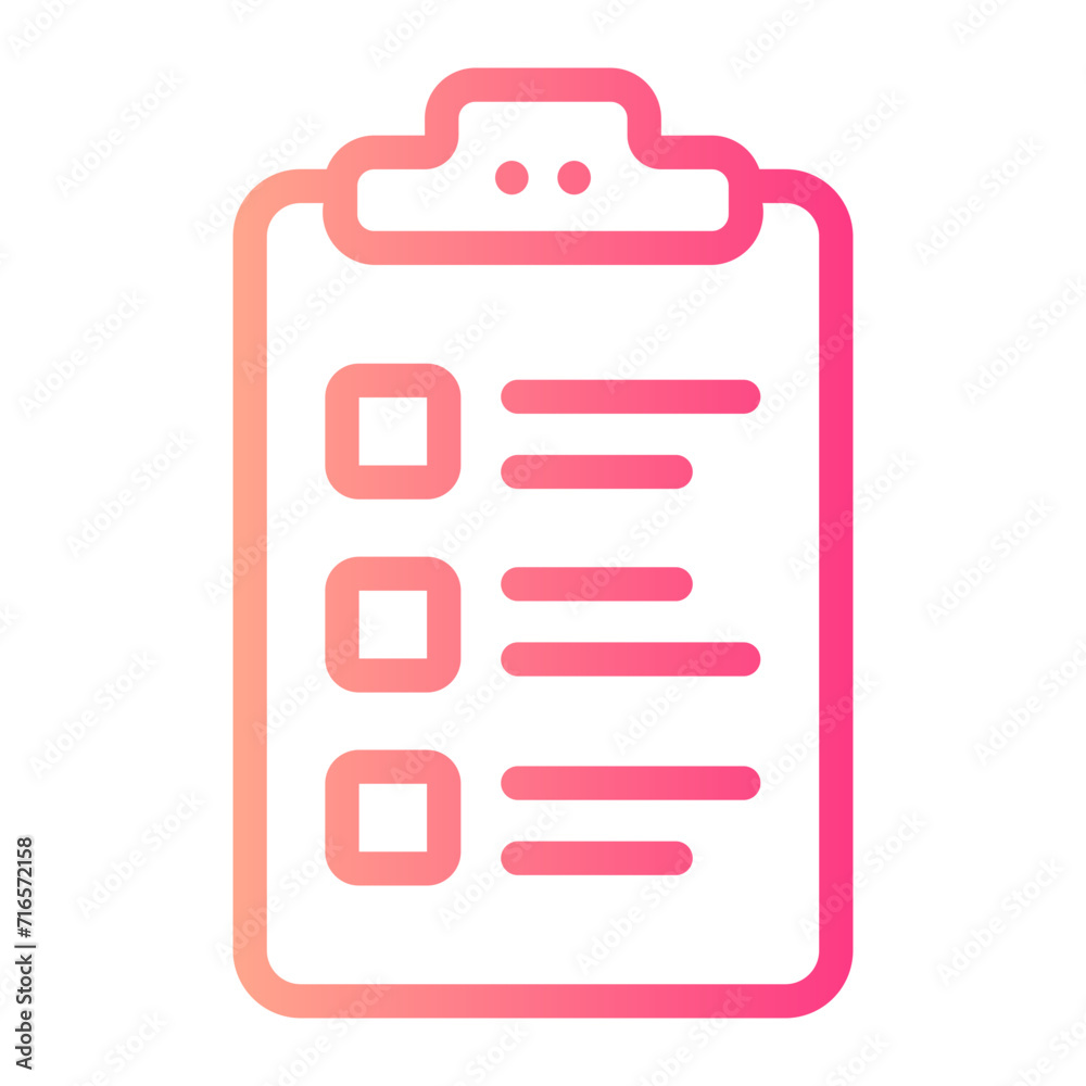 clipboard gradient icon