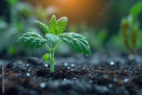Germinated cannabis seed in...