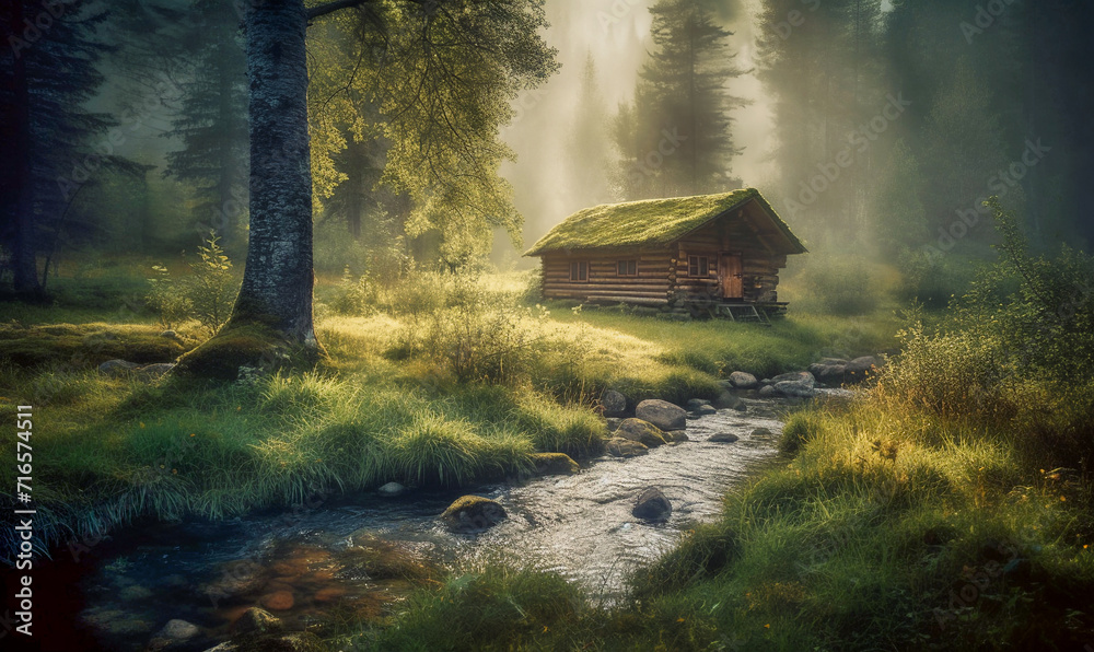 Einsame Hütte in Norwegen