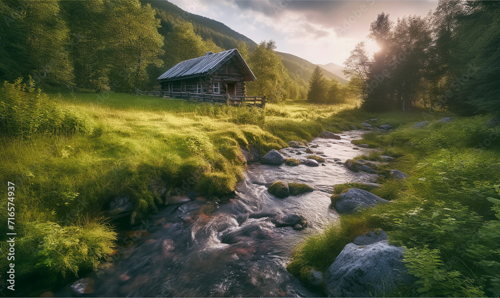 Einsame Hütte in Norwegen