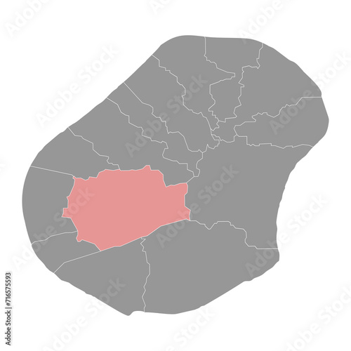 Buada district map, administrative division of Nauru. Vector illustration.