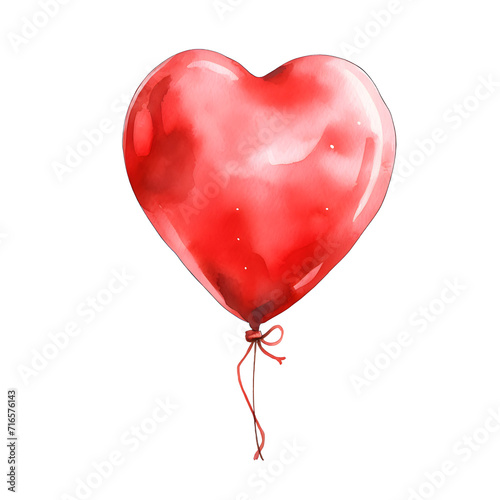 Valentine day watercolor element clipart isolated transparent background. illustration.