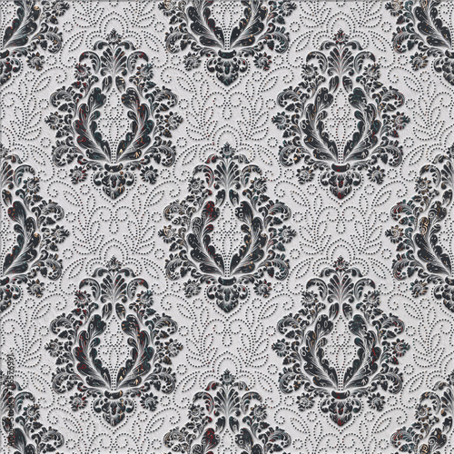 ecorative wallpaper background pattern, digital geometric floral 3d structure, ceramic tile, cover, interior, carpet.