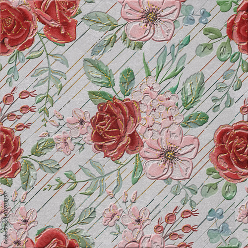 ecorative wallpaper background pattern, digital geometric floral 3d structure, ceramic tile, cover, interior, carpet.