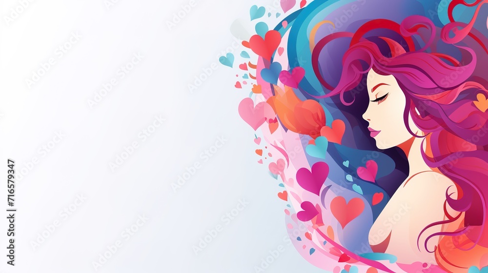 International Women's Day background, festive cartoon promotional illustrations,AI generated. International Women's Day background, festive cartoon promotional illustrations,AI generated.