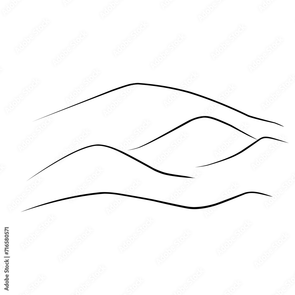 Abstract Lines Form Hills Abstract Lines Form Hills