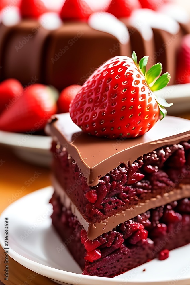 Molten Chocolate Volcano Cake A warm, fudgy brownie base erupts with a