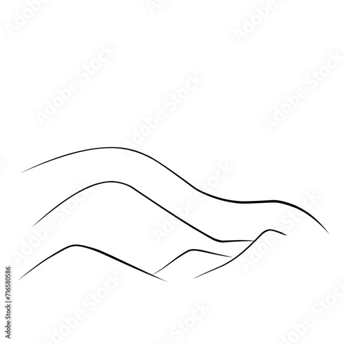 Abstract Lines Form Hills 
