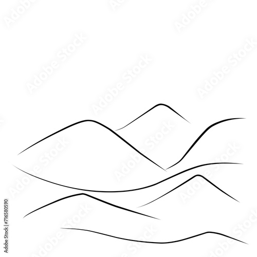 Abstract Lines Form Hills 