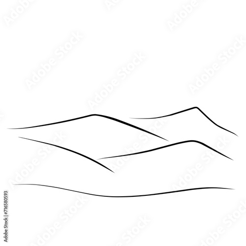 Abstract Lines Form Hills 