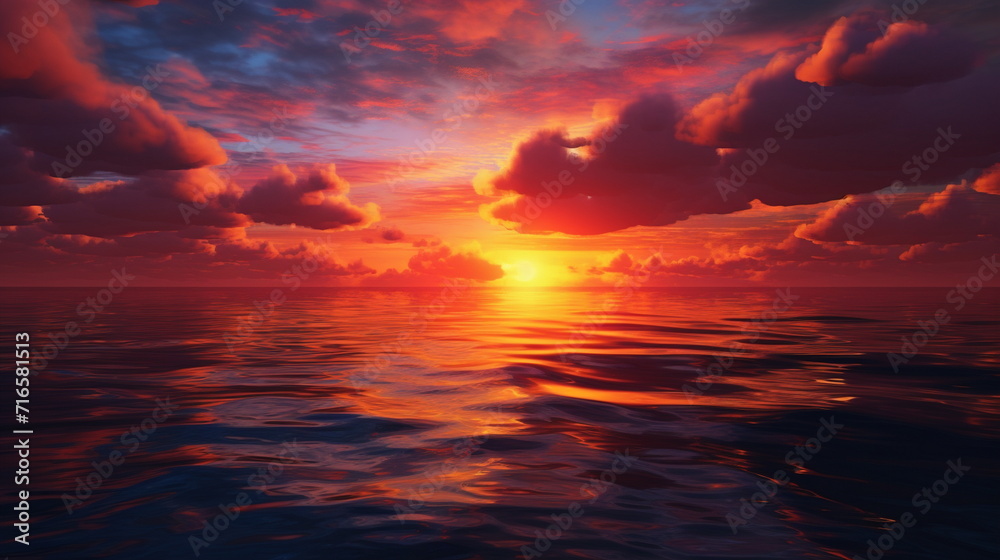 sunset over the sea