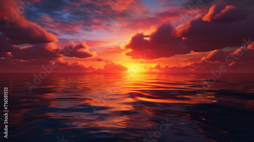 sunset over the sea © Евгений Высоцкий