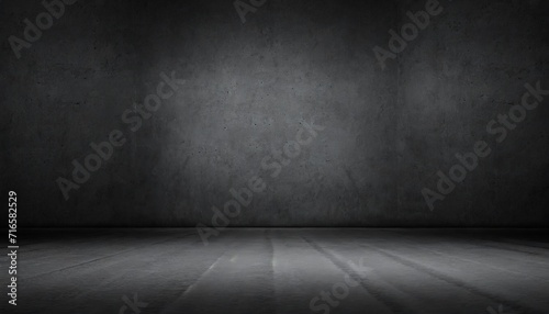 black dark and gray abstract cement wall and studio room interior texture for display products wall background room hangar parking car showroom © Heaven