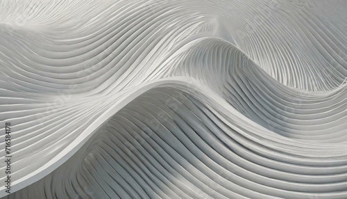 an artful 3D-rendered white wave texture that captures the essence of tranquility and modern elegance, providing a perfect backdrop for cutting-edge design ventures. 