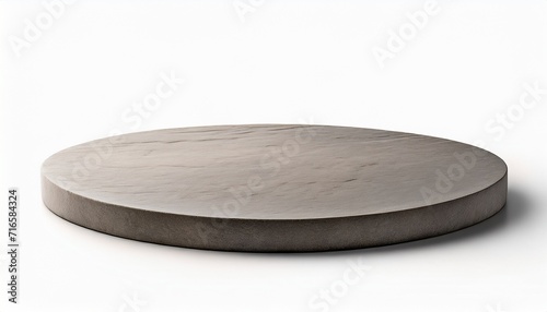 round stone plate isolated on white background