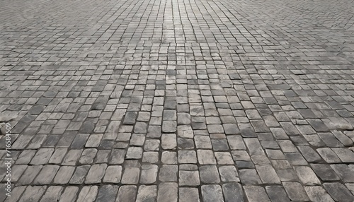 old square cobble stone paving perspective background