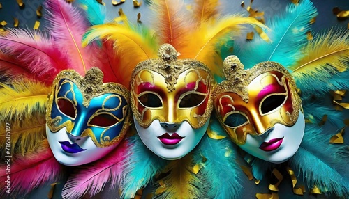 colorful carnival masks perfect for new year s eve 