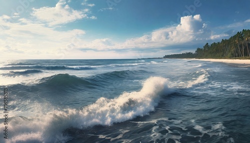 ocean breaks on shore © Heaven