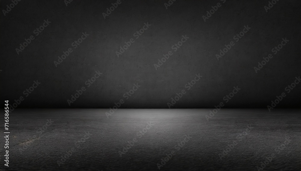 black asphalt road and empty dark street scene background with studio room interior texture for display products wall background - obrazy, fototapety, plakaty 