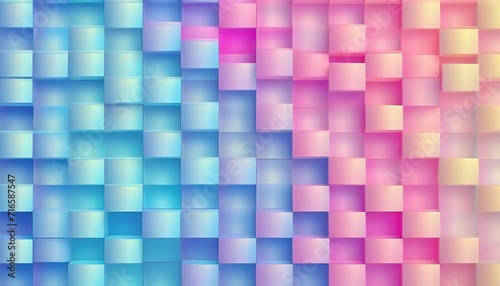 abstract background of vivid pastel blue and pink cubes rainbow colors app mobile wallpaper