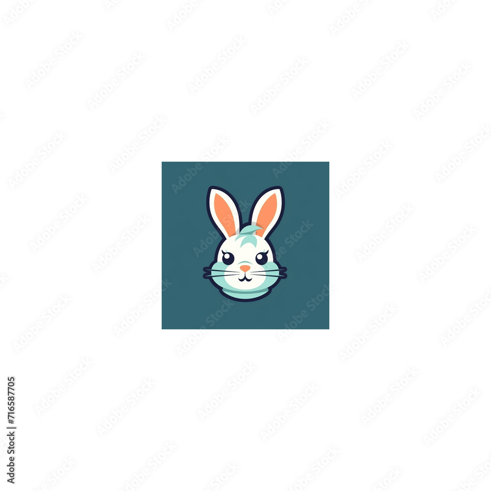 cute rabbit design logo cute rabbit design logo