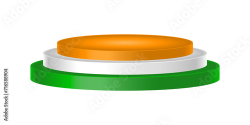 Indian tricolor 3D podium photo