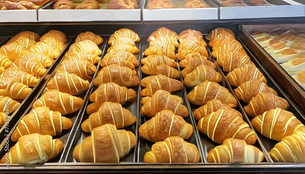 mini croissants buns in the store