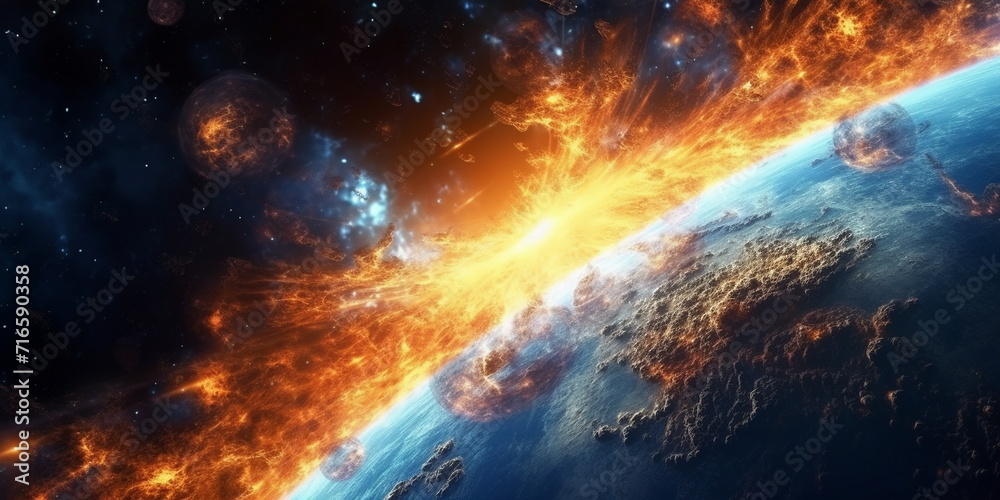 Obraz premium explosion in space