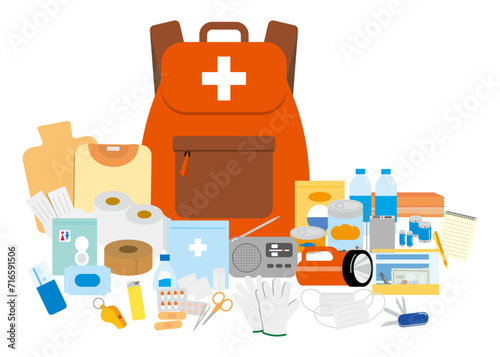 防災リュック　イラスト