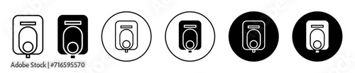 electric soap icon sign set in outline style graphics design
