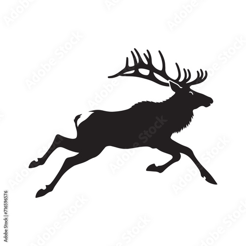 Deer head silhouette  elk head silhouette