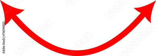 Dual semi circle arrow. Replaceable vector design.	