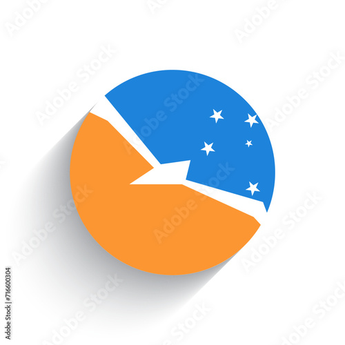 National flag of Argentine Antarctica icon vector illustration isolated on white background.