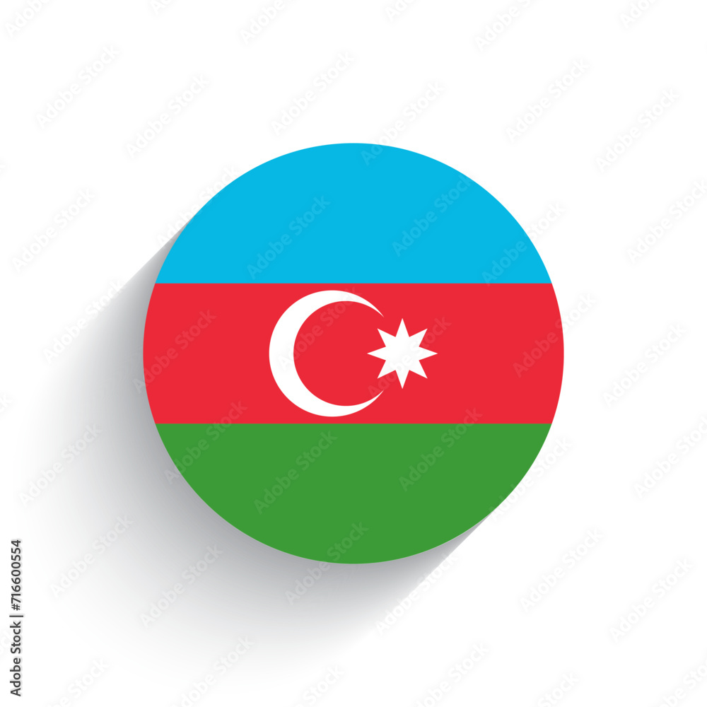 National flag of Azerbaijan icon vector illustration isolated on white background. National flag of Azerbaijan icon vector illustration isolated on white background.