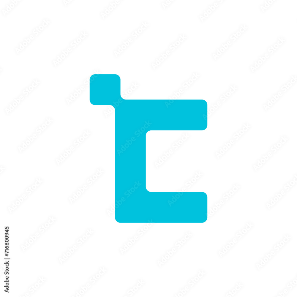 letter c in transparent background technology style letter c in transparent background technology style