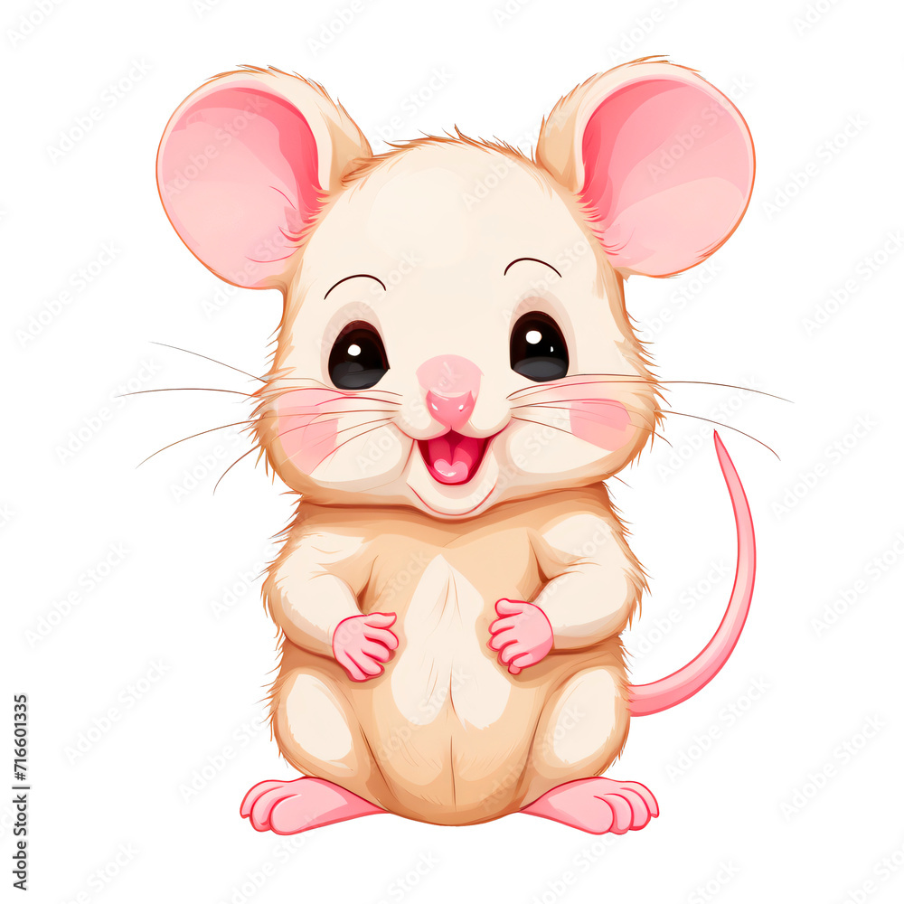 Cute Cartoon Mice Clip Art on Transparent Background PNG - Close-Up Cute Cartoon Mice Clip Art on Transparent Background PNG - Close-Up