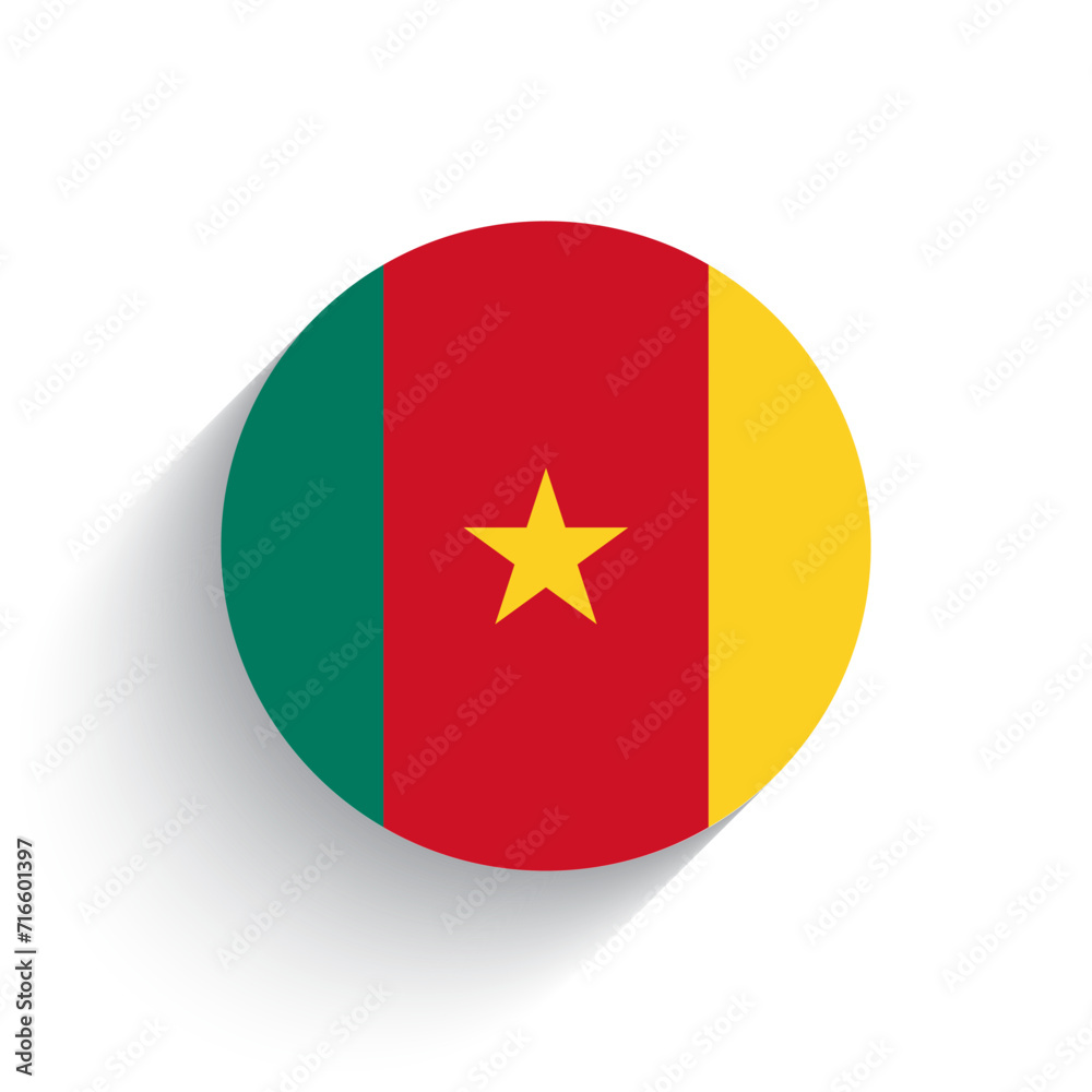 National flag of Cameroon icon vector illustration isolated on white background. National flag of Cameroon icon vector illustration isolated on white background.