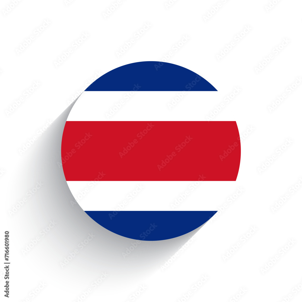 Obraz premium National flag of Costa Rica icon vector illustration isolated on white background.
