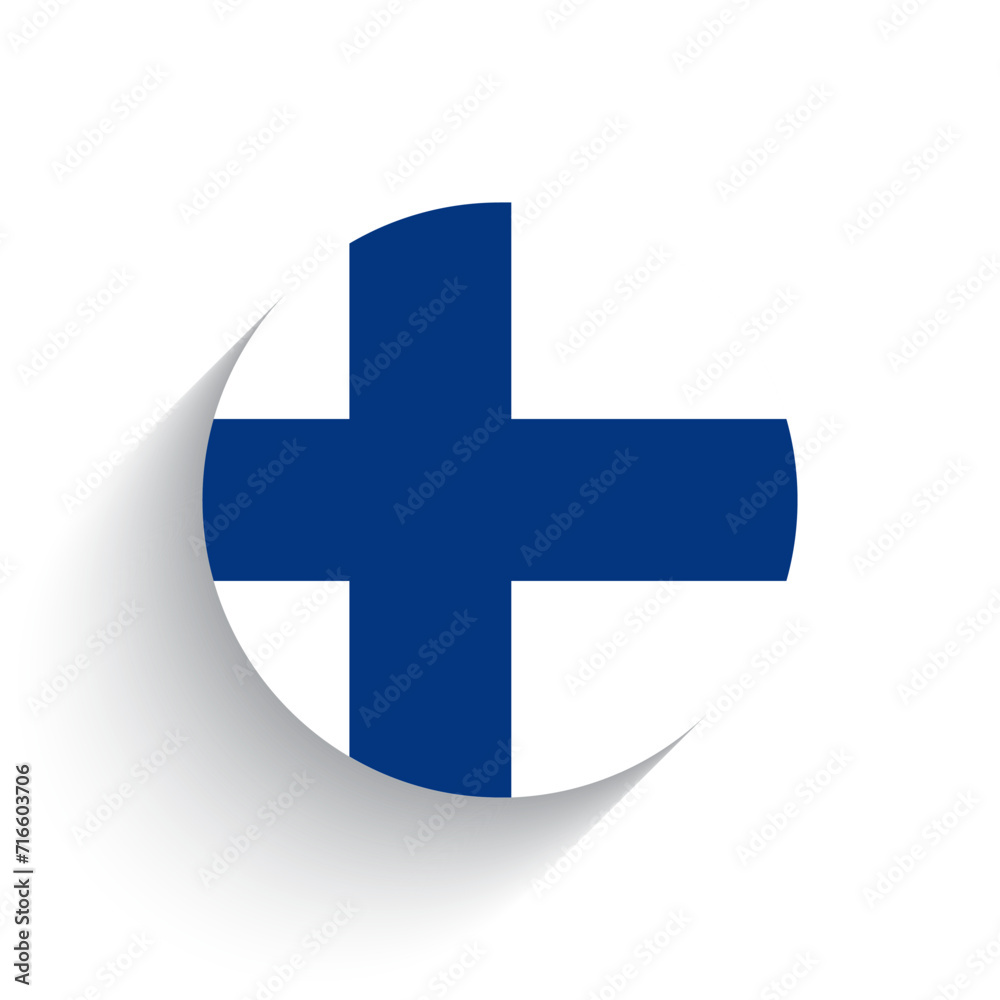 Fototapeta premium National flag of Finland icon vector illustration isolated on white background.