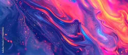 Abstract background with waves feel Lava Vivid color Purple Holograms, sea liquid wave, Background ultrawide 21:9 banner photo