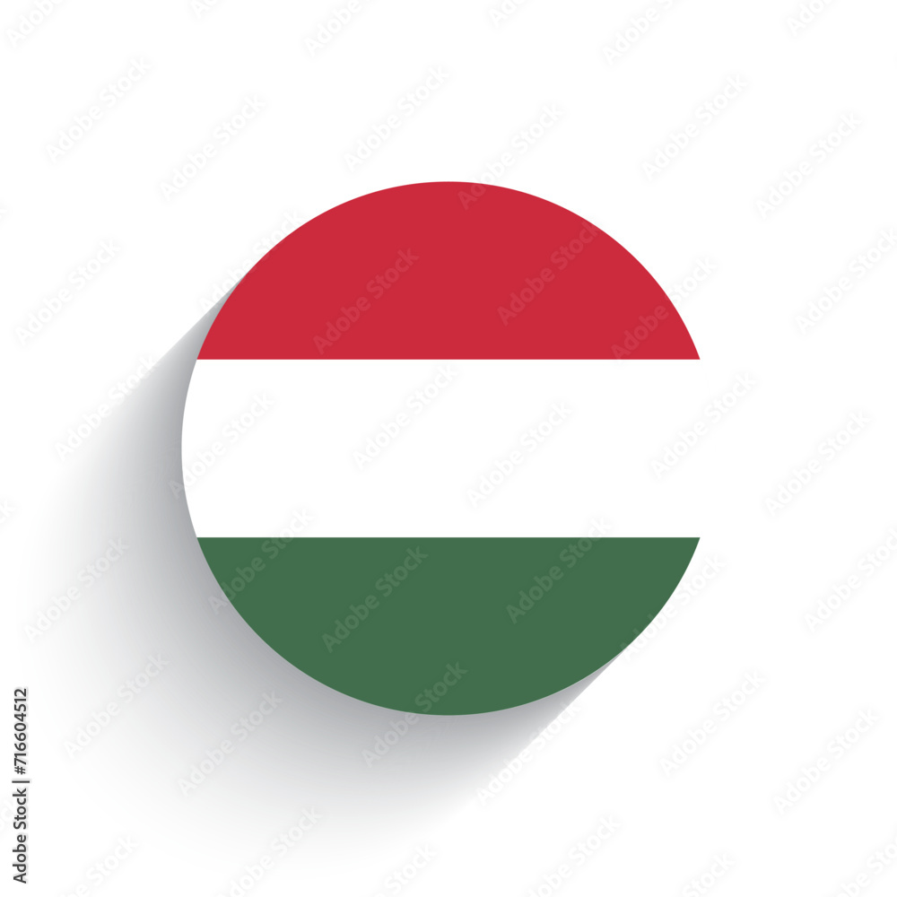 Fototapeta premium National flag of Hungary icon vector illustration isolated on white background.