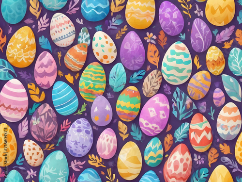easter eggs colorful background