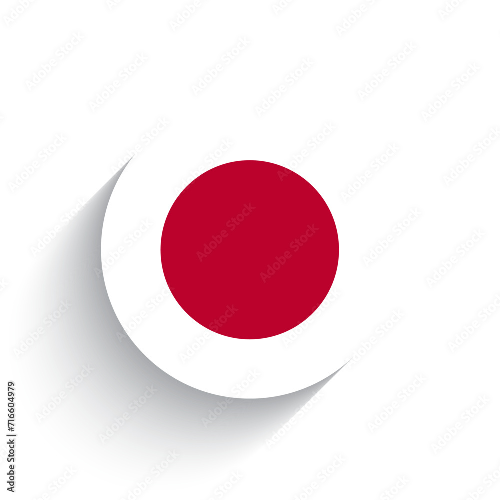 National flag of Japan icon vector illustration isolated on white background.