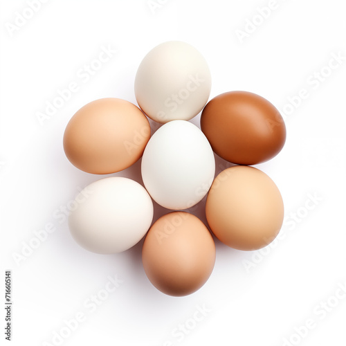 Eggs isolated on a white background 