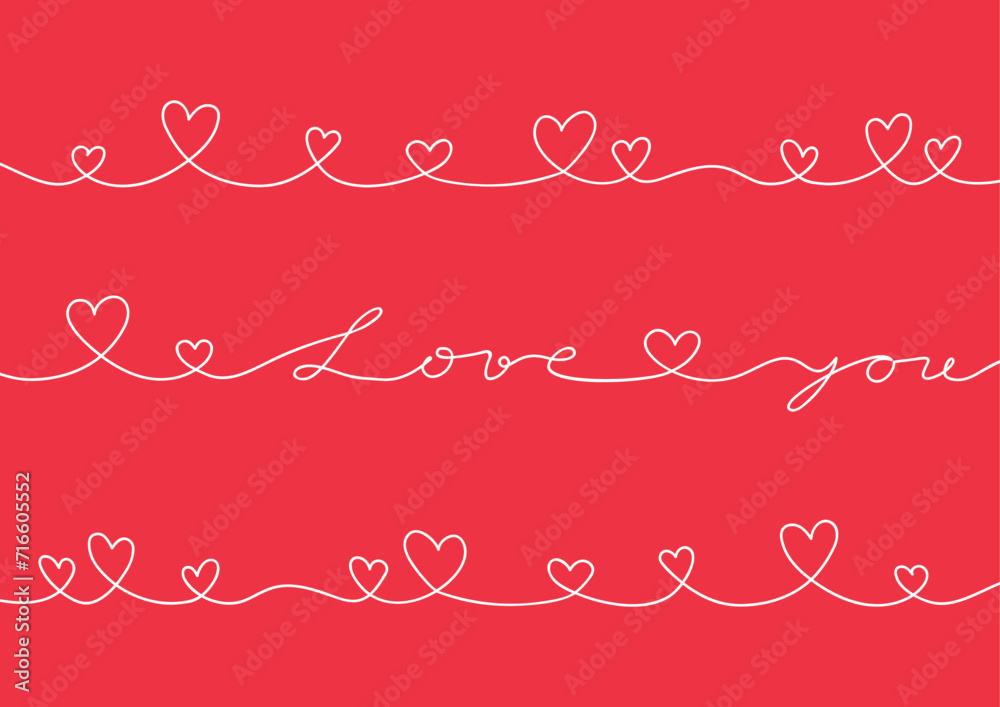 background with hearts in line art style, vector illustration for valentine day,mothers day,wedding,birthday,banner