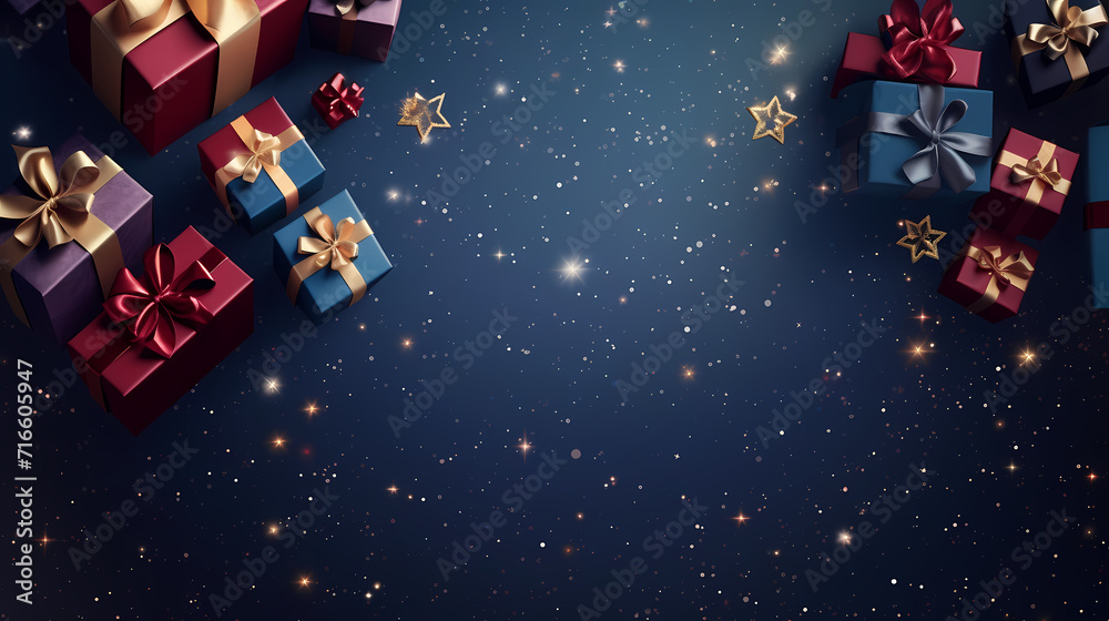 Naklejka premium Gift background for birthdays, holiday anniversaries, Valentine's Day and weddings