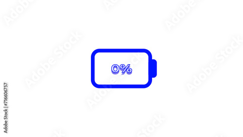 Charging battery icon. on the white background .