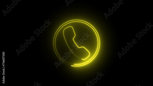 glowing neon calling sign