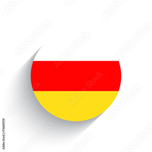 National flag of South Ossetia icon vector illustration isolated on white background.
