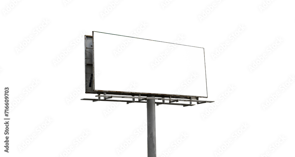 Fototapeta premium Empty Billboard Isolated for Template Design Social Media